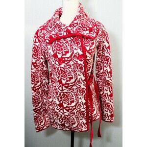 KappAhl M 40/42 Red/White button Cardigan art to wear Fall